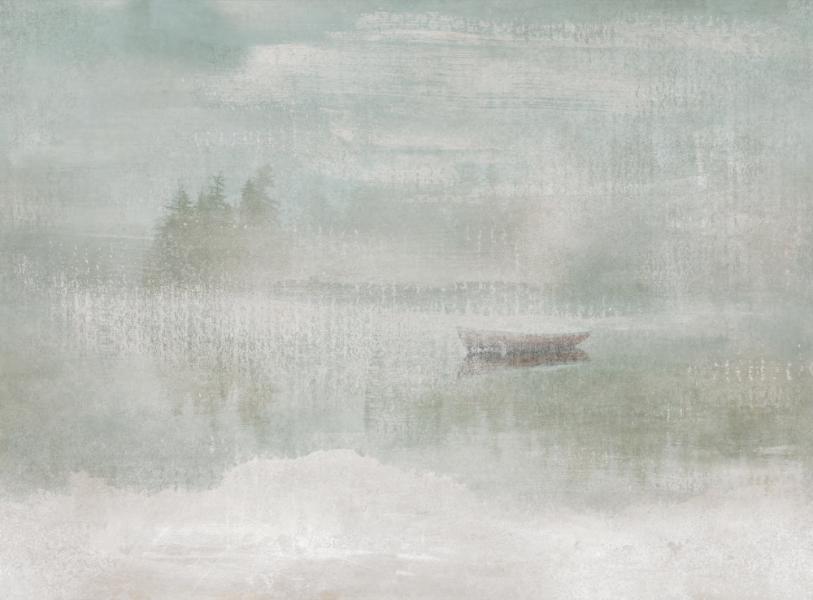 Dreamy Foggy Shore Wall Mural