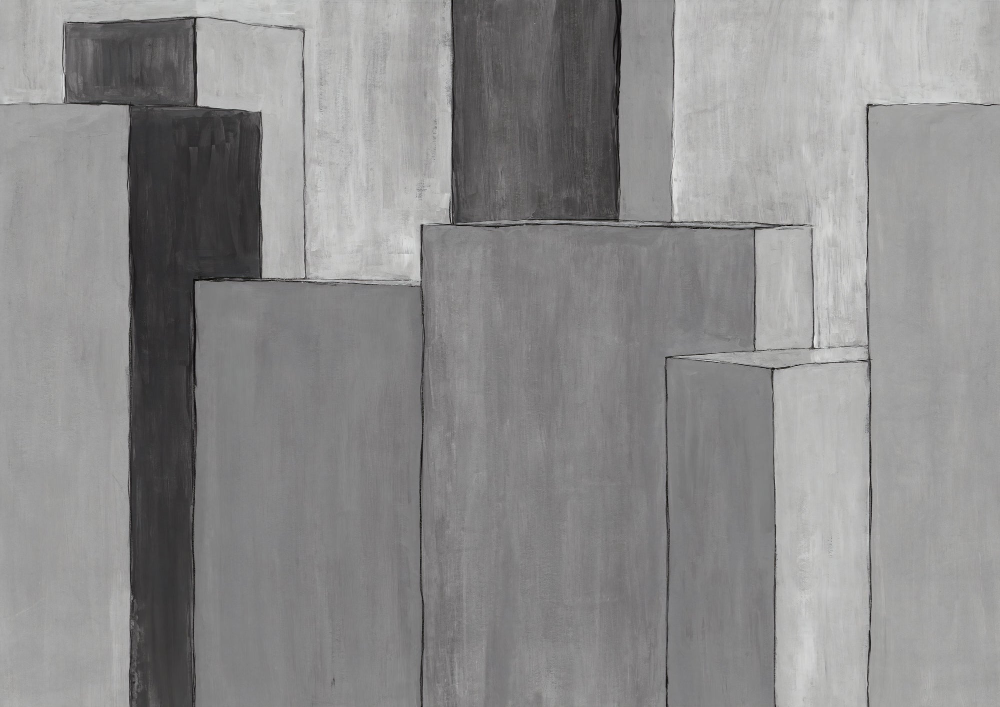 Modern Prisma Grey Wall Mural