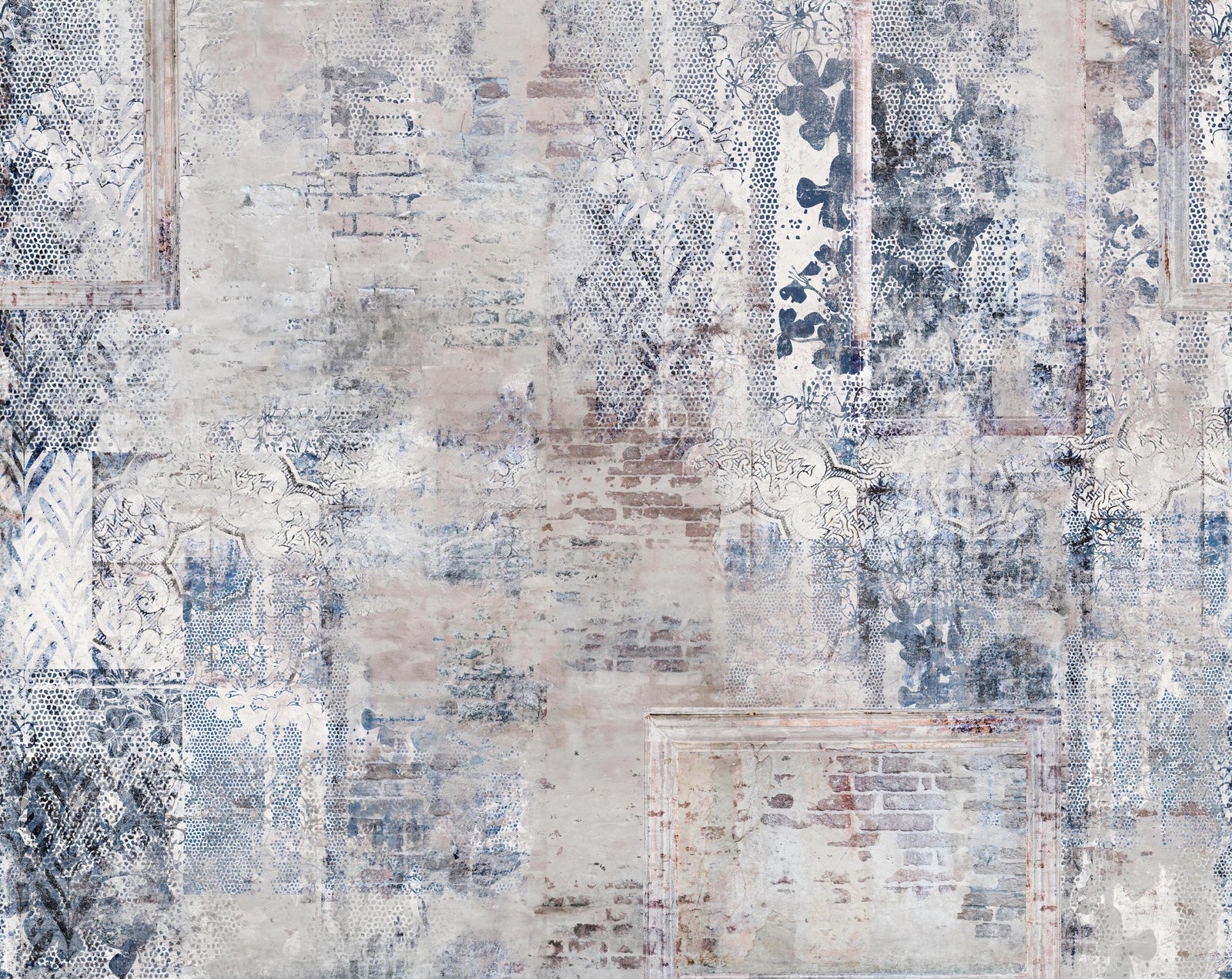 Vintage Distressed Brick Wallpaper