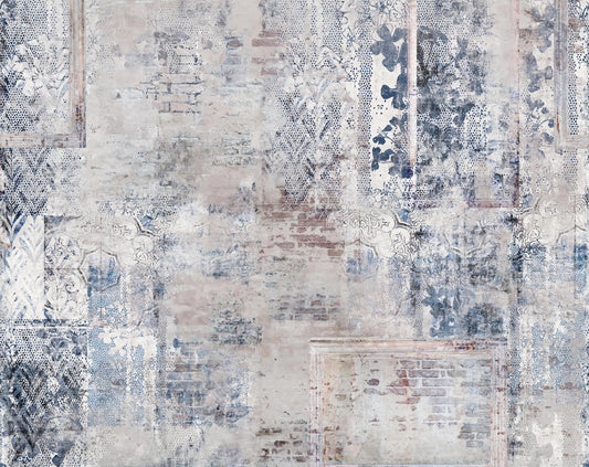 Vintage Distressed Brick Wallpaper