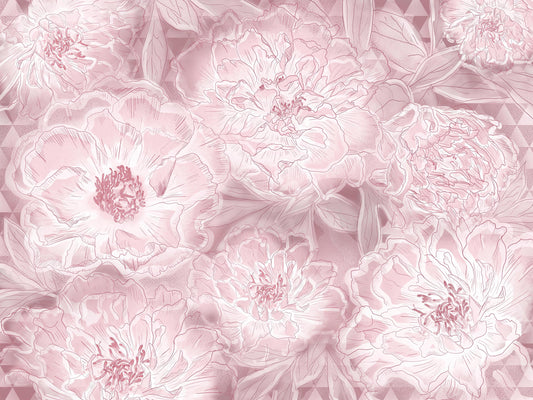 Blush Peony Botanical Wallpaper