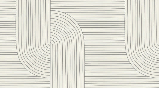 Modern Curved Line Art Wallpaper