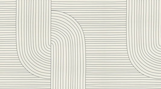 Modern Curved Line Art Wallpaper