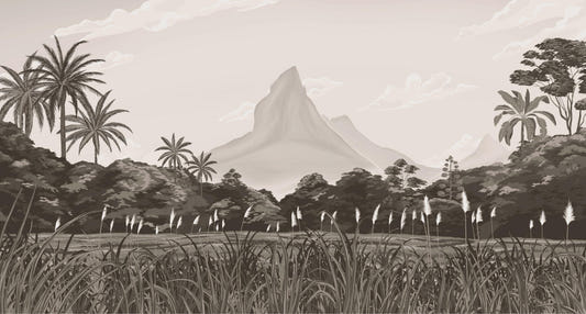 Tropical Mountain Landscape Wallpaper
