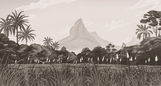 Tropical Mountain Landscape Wallpaper