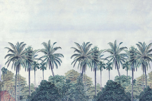 Tropical Palm Canopy Mural