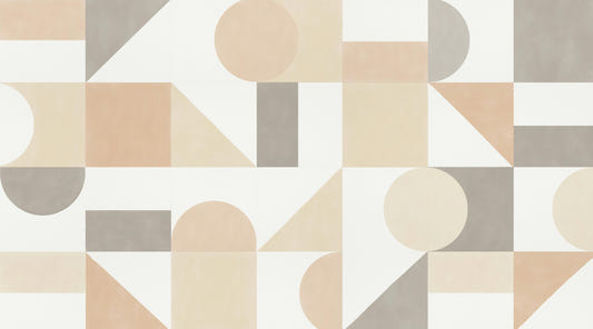 Muted Abstract Shapes Wall Mural