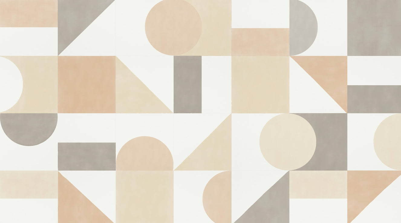 Muted Abstract Shapes Wall Mural