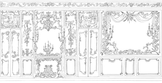 Classic Rococo Architectural Wallpaper