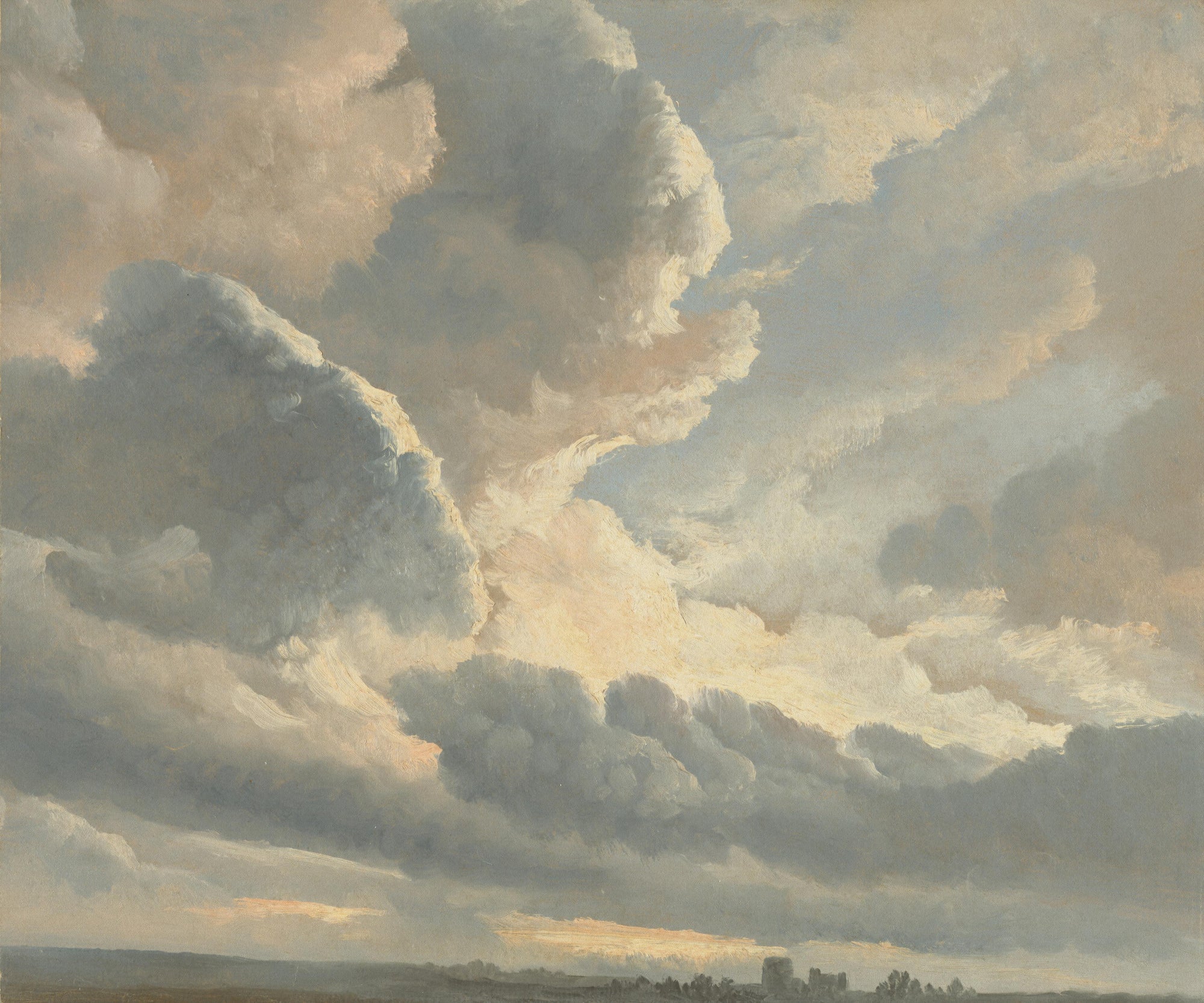 Golden Twilight Cloud Wall Mural