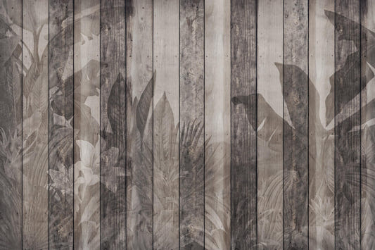 Timber Botanical Wall Mural-