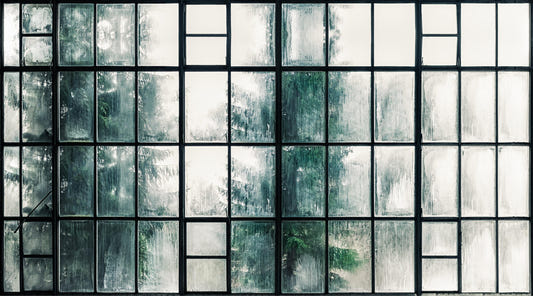 Fogged Industrial Window Mural