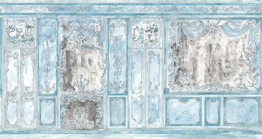 Vintage French Rococo Flower Wallpaper