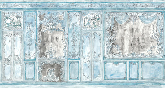 Vintage French Rococo Flower Wallpaper