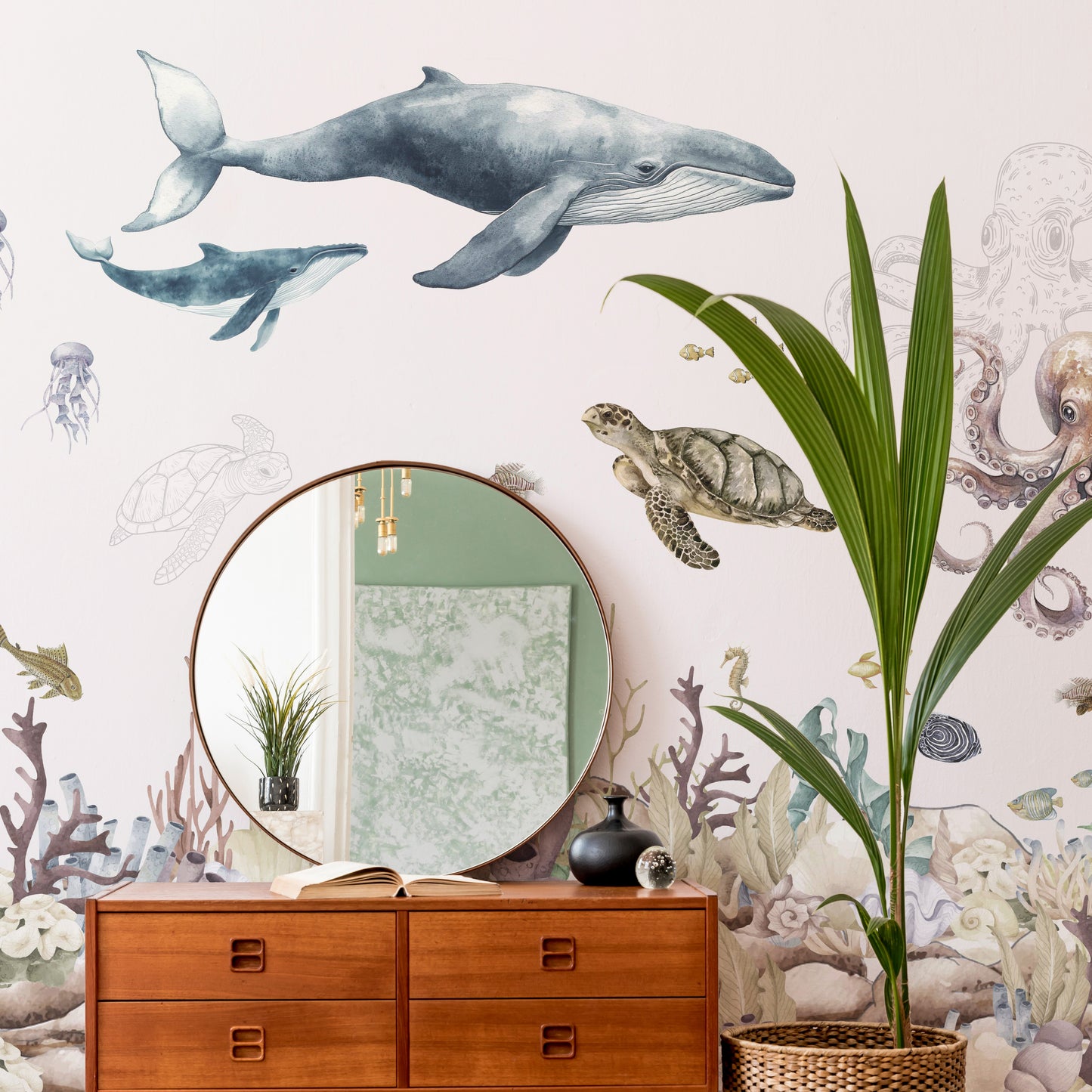 Colorful underwater wildlife wallpaper
