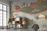 Adorable countryside wallpaper for baby

