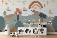 Countryside animals wallpaper for walls

