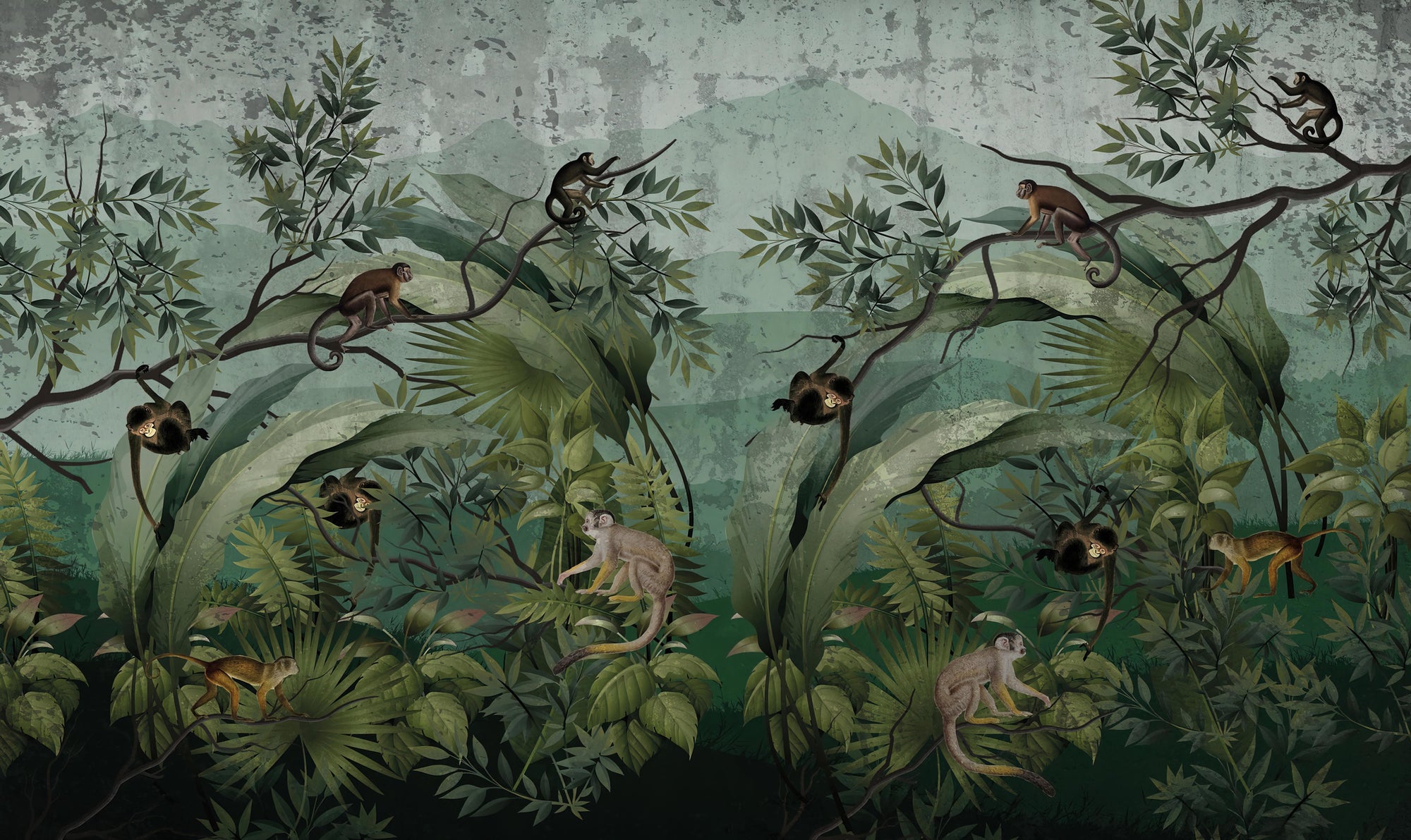 Jungle Canopy Monkey Wallpaper