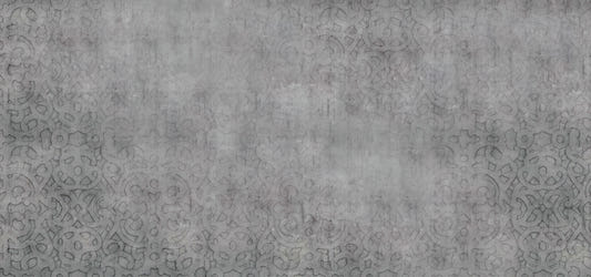 Textured Grey Ornate Leaf Wallpaper