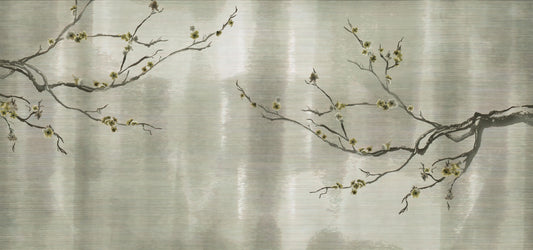 Textured Metallic Floral Wallpaper