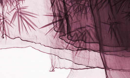 Plum Bamboo Shadow Botanical Wallpaper