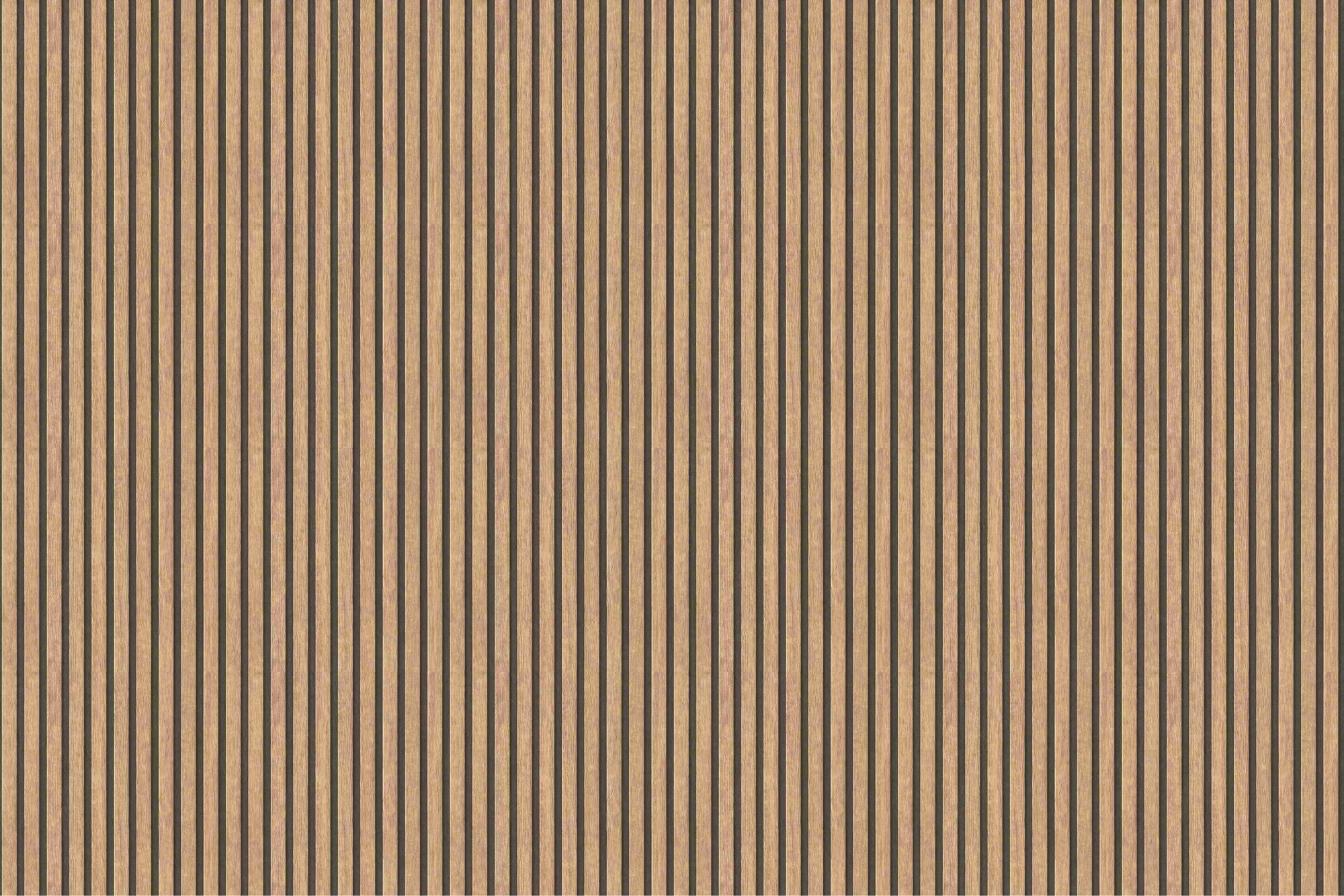 Brown Wood Panel Striped Wallpaper