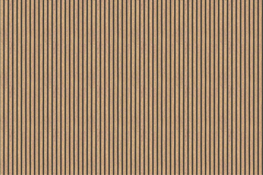 Brown Wood Panel Striped Wallpaper