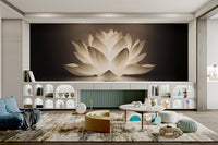 Radiant lotus lamp-inspired wall décor
