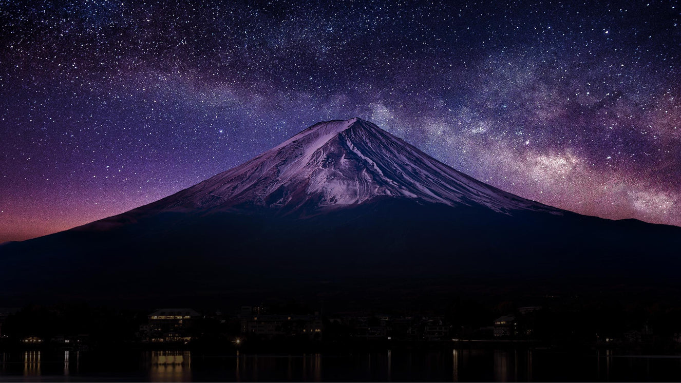 Fuji Mountain Starry Night Wallpaper