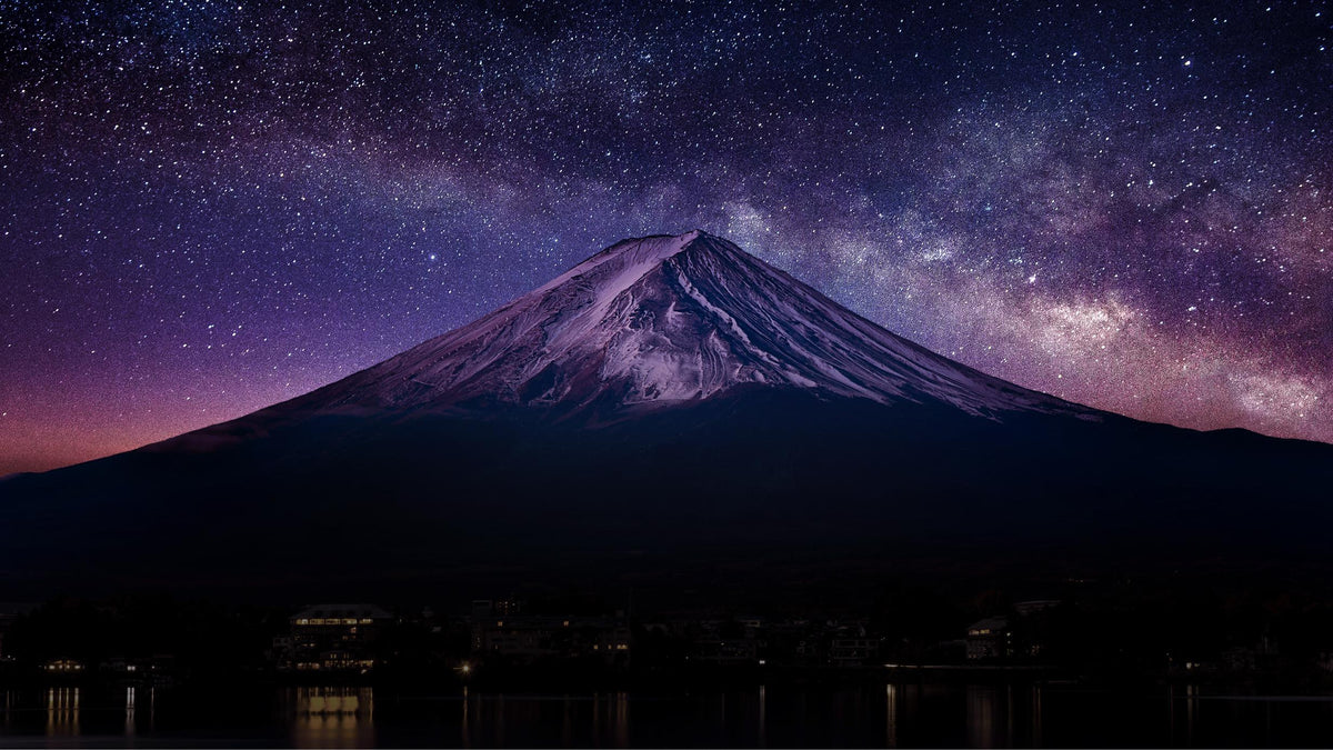 Fuji Mountain Starry Night Wallpaper