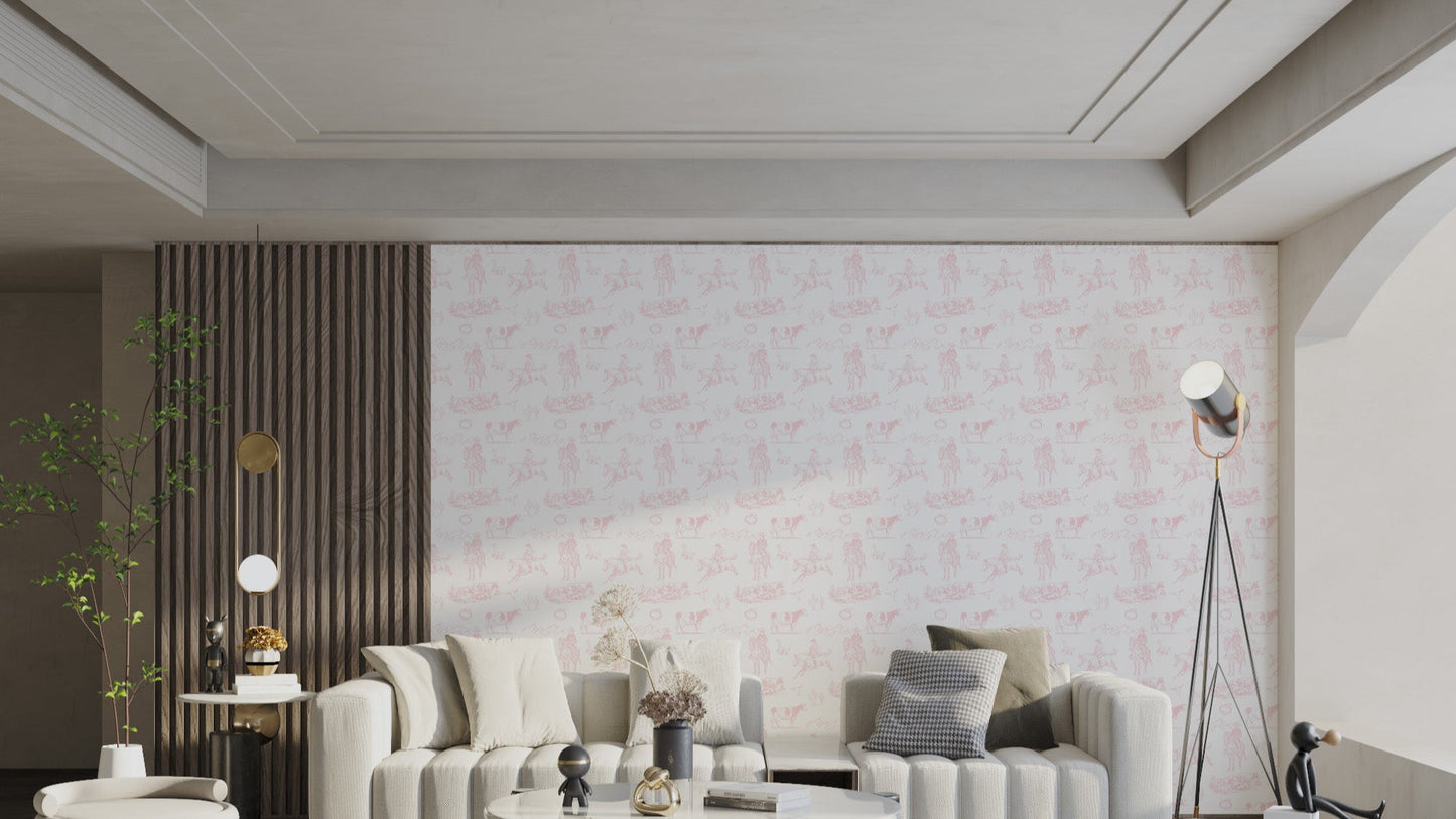 Western Rodeo Cowboy Wallpaper Design
