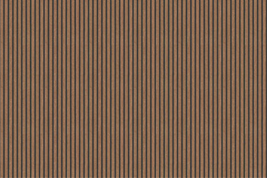 Rustic Wood Panel Striped Wallpaper
