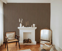 Rustic Wood Panel Striped Wall Decor
