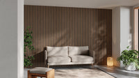 Rustic Wood Panel Striped Wall Mural
