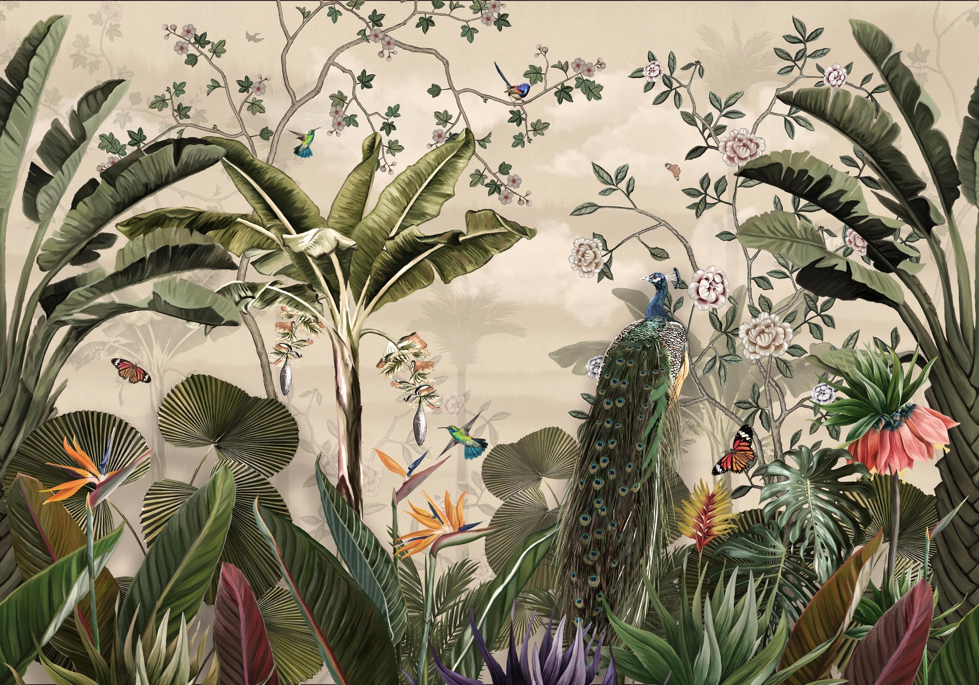 Tropical Jungle Bird Wallpaper