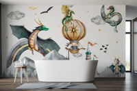 Mystical dragon wall design for home
