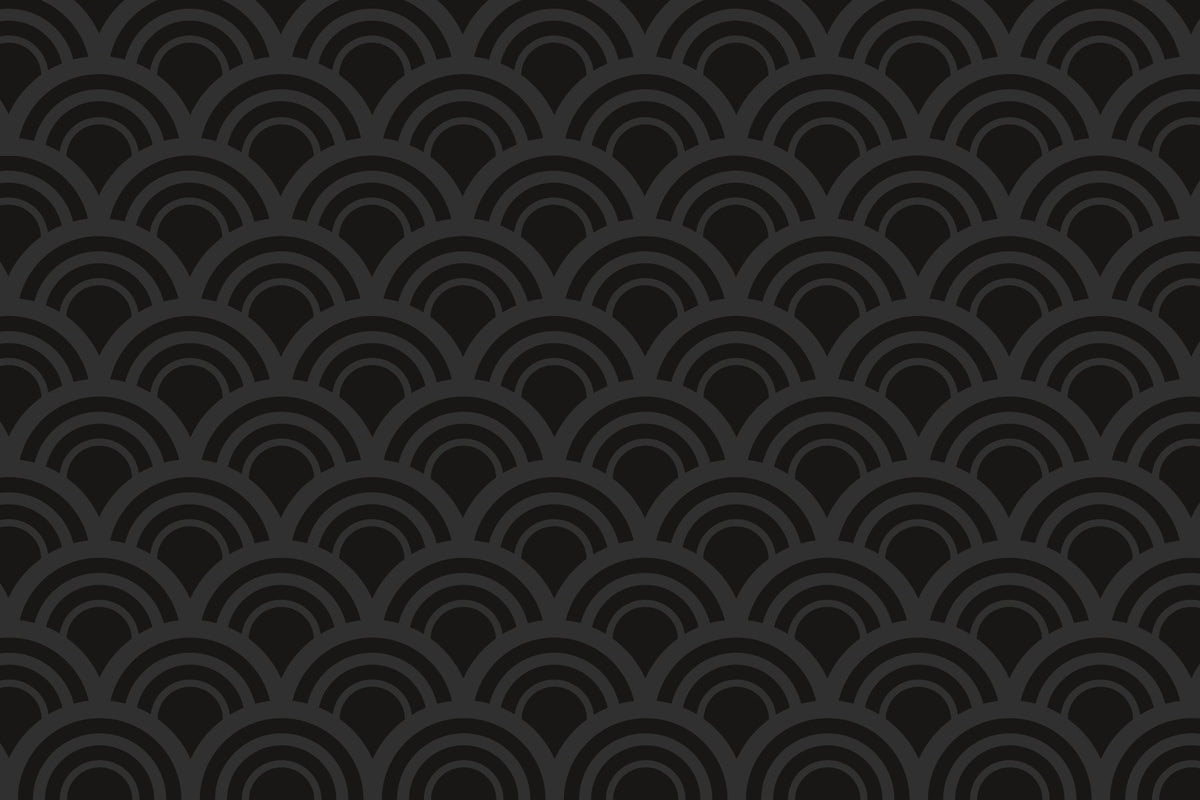 Black Charcoal Waves Wall Mural in your room — zoomed