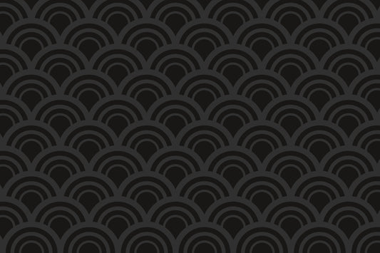 Black Charcoal Waves Wall Mural