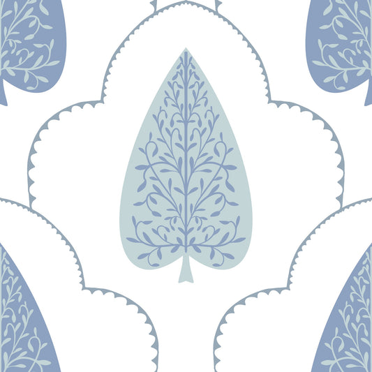Blue Botanic Arbor Wallpaper⁠