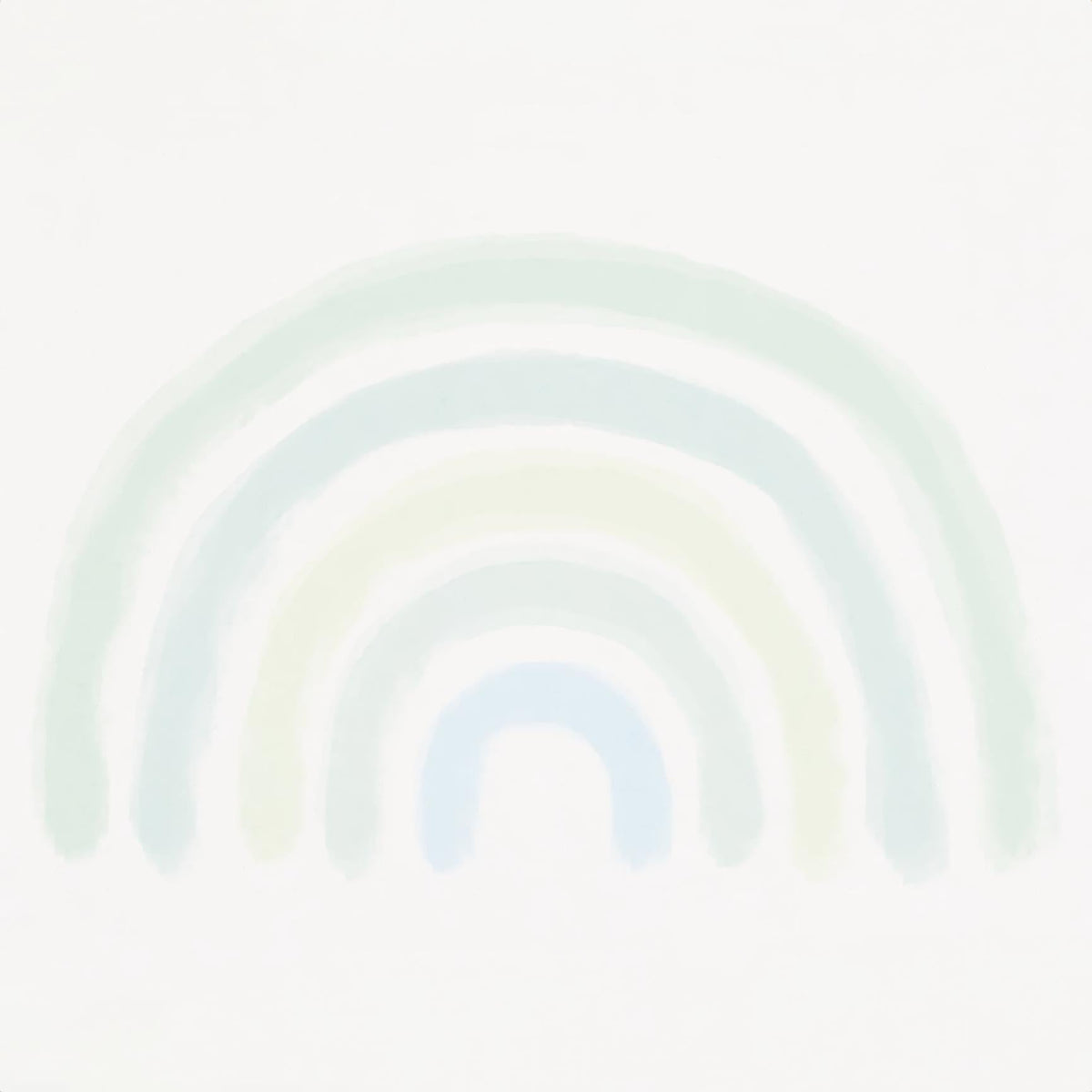 Green Blue Rainbow Wall Mural in your room — zoomed