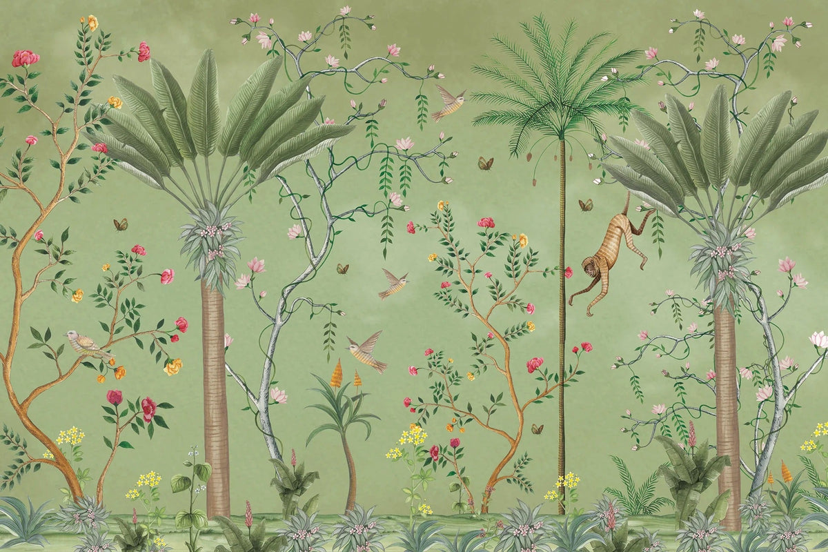 Tropical Chinoiserie Wallpaper Mural