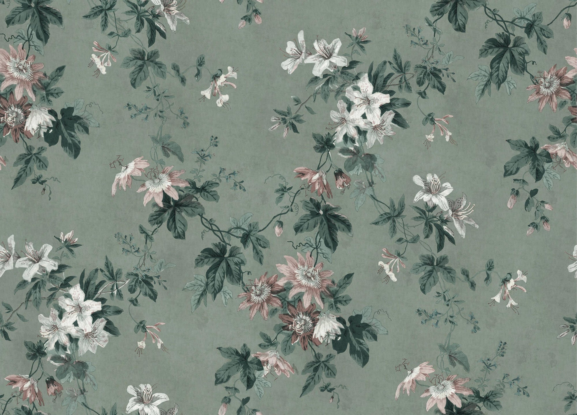 Green Chinoiserie Wallpaper Mural