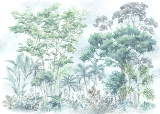Watercolour Tropical Jungle Wallpaper
