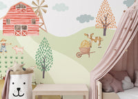 Hen and chicks roaming freely on the hill