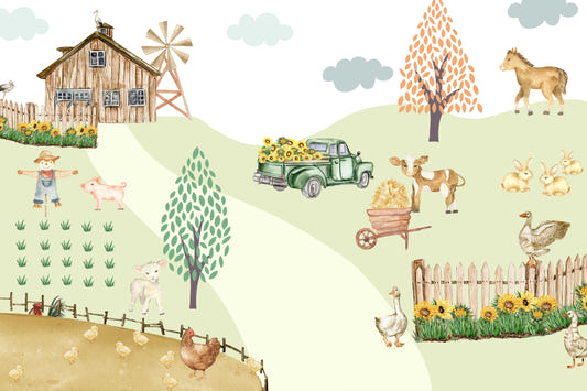 Sunny Farm Adventure Wallpaper