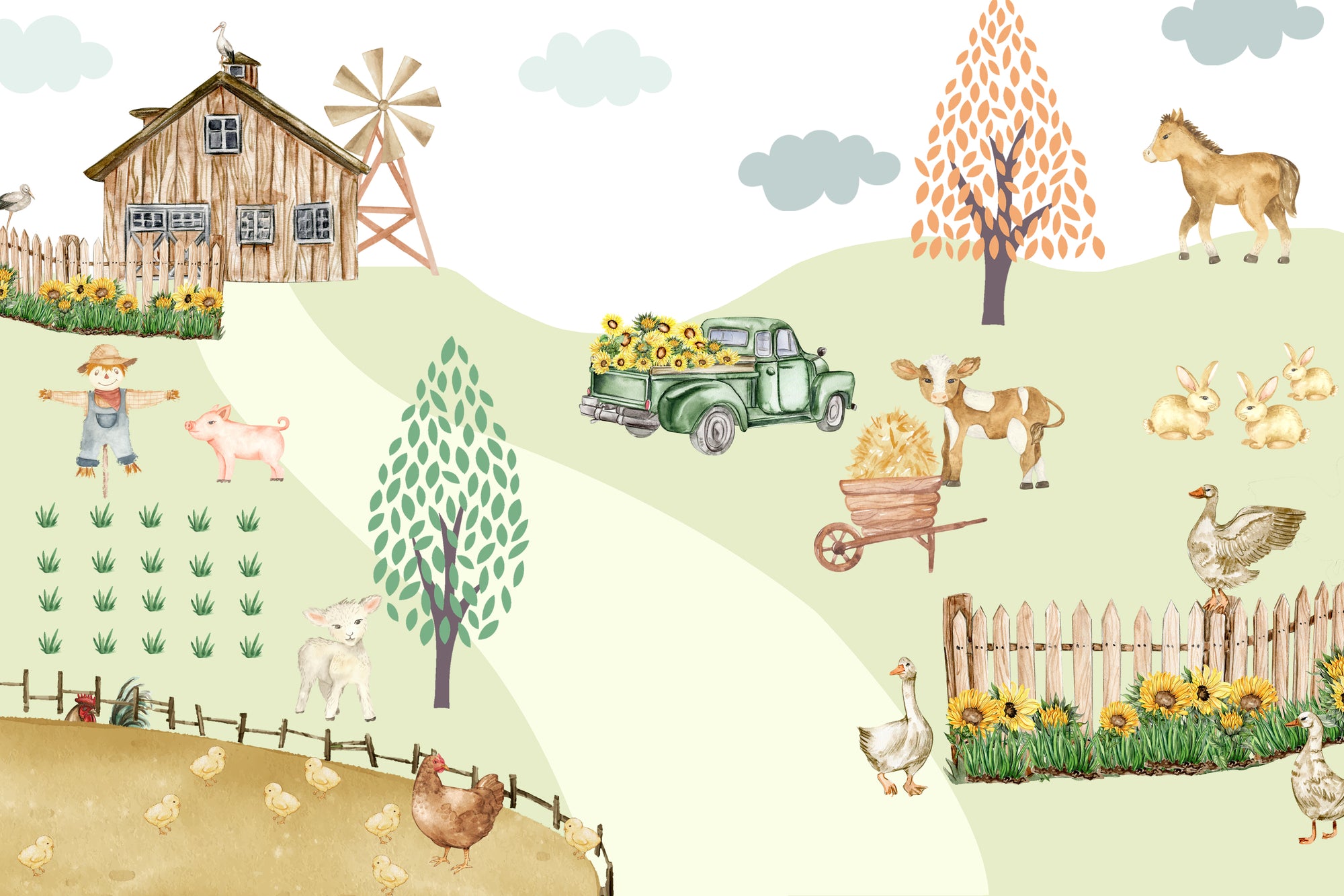 Sunny Farm Adventure Wallpaper