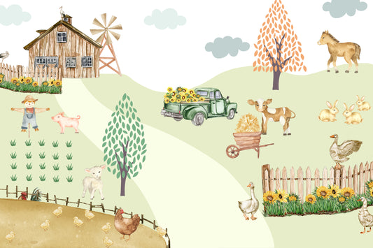 Sunny Farm Adventure Wallpaper
