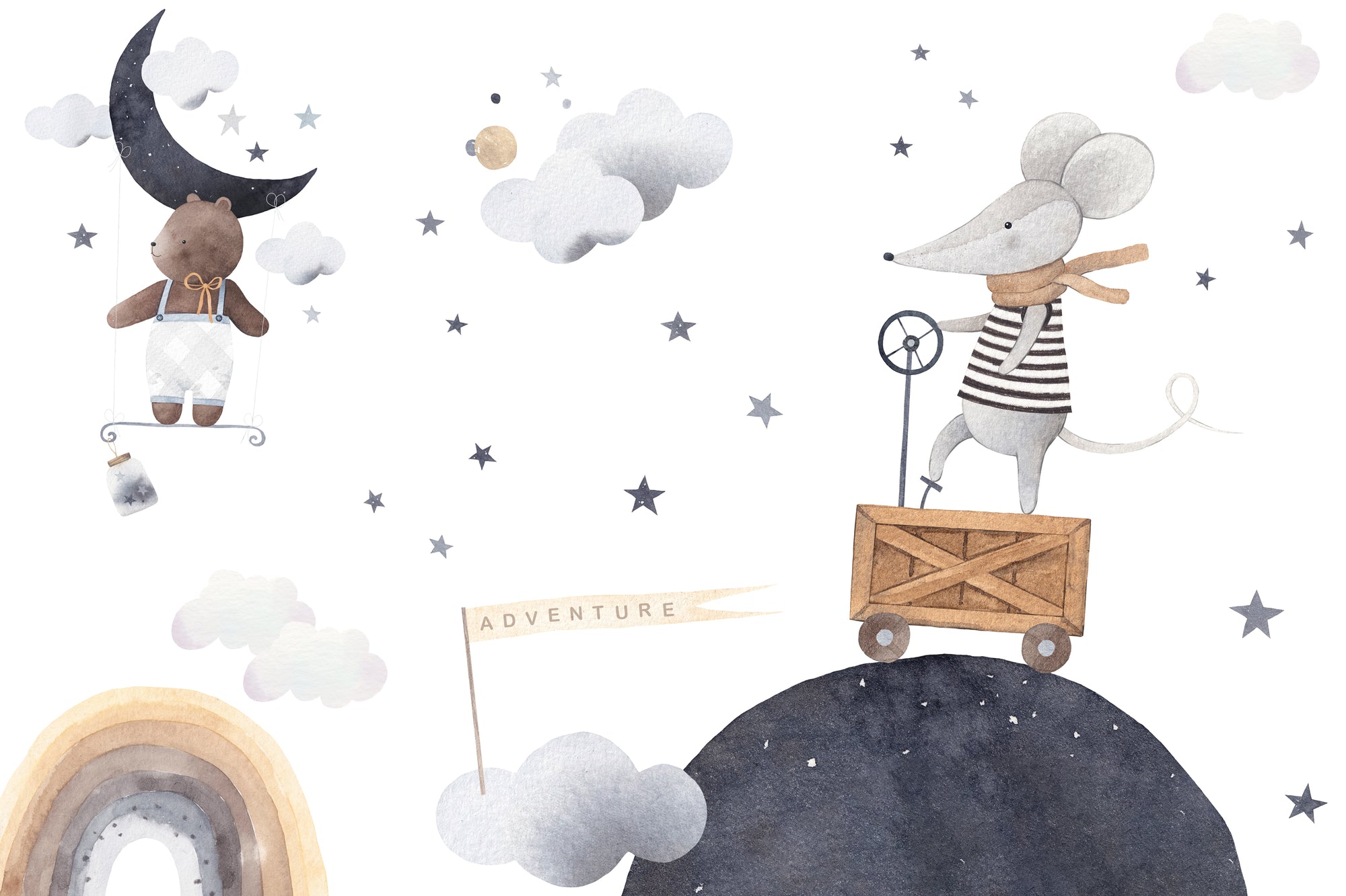 Adventure in the Sky Kids Wallpaper Mural