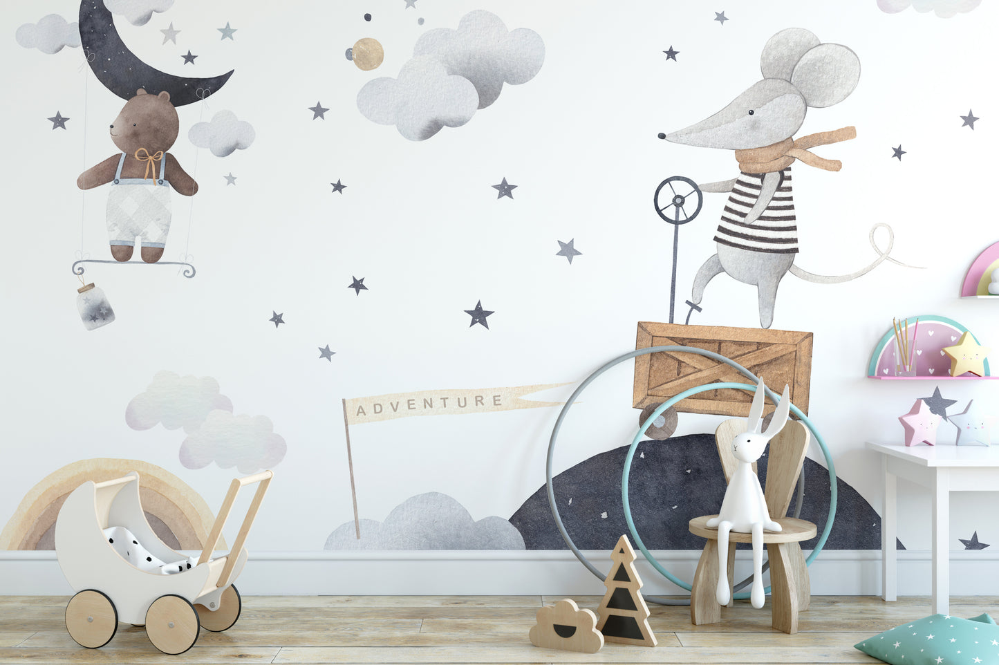 Adventure in the Sky Kids Wallpaper Mural