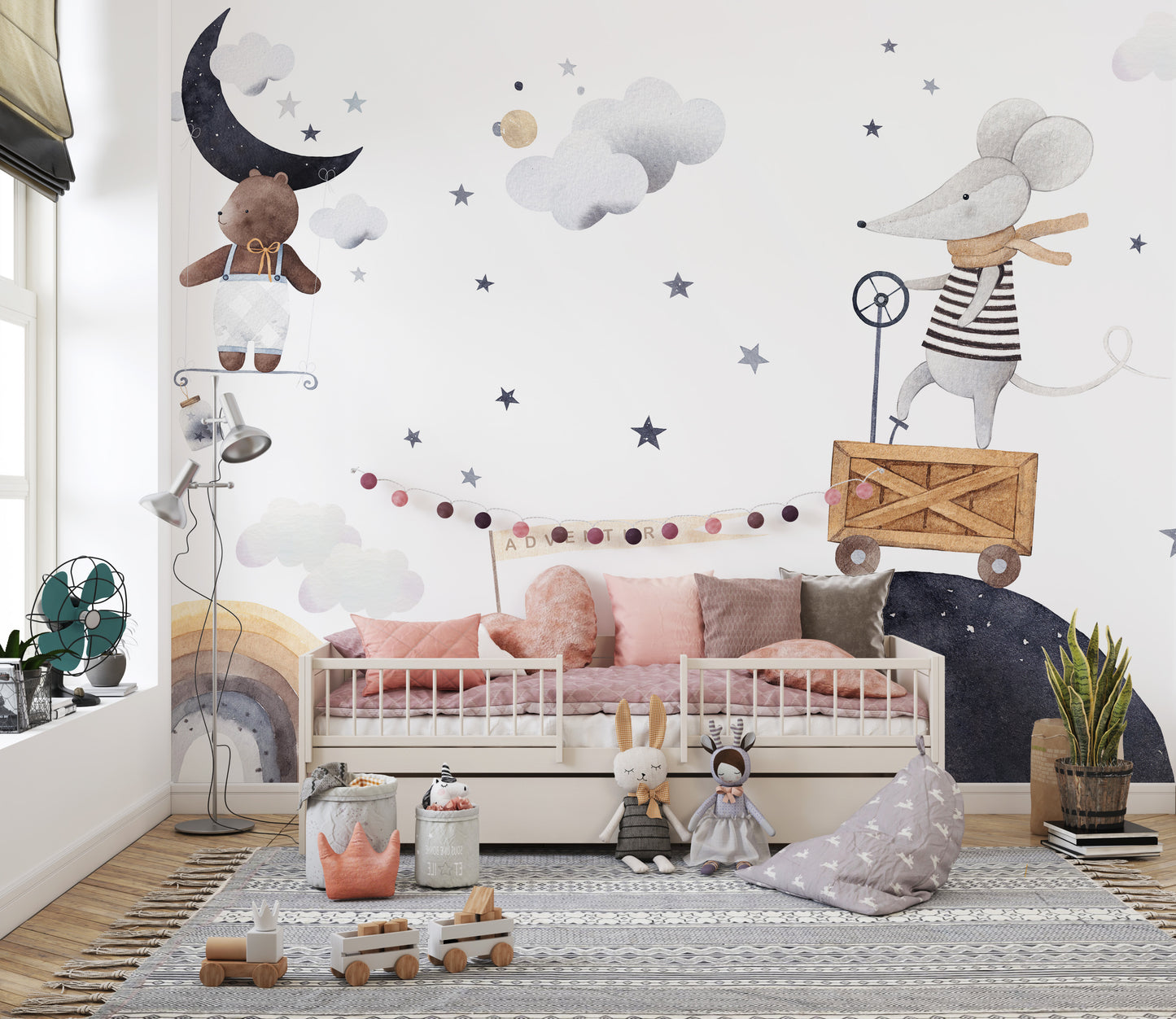 Adventure in the Sky Kids Wallpaper Mural